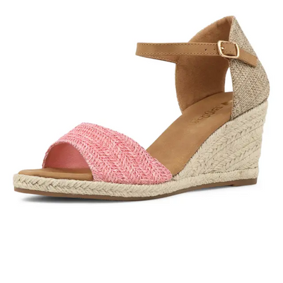 Tamale Pink Raffia Sandals