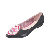 Banned Retro Black Flamingo Flats