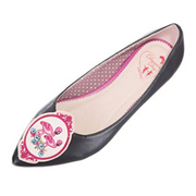 Banned Retro Black Flamingo Flats