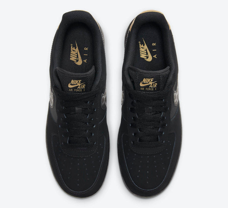 Nike Air Force 1 Black Metallic Gold