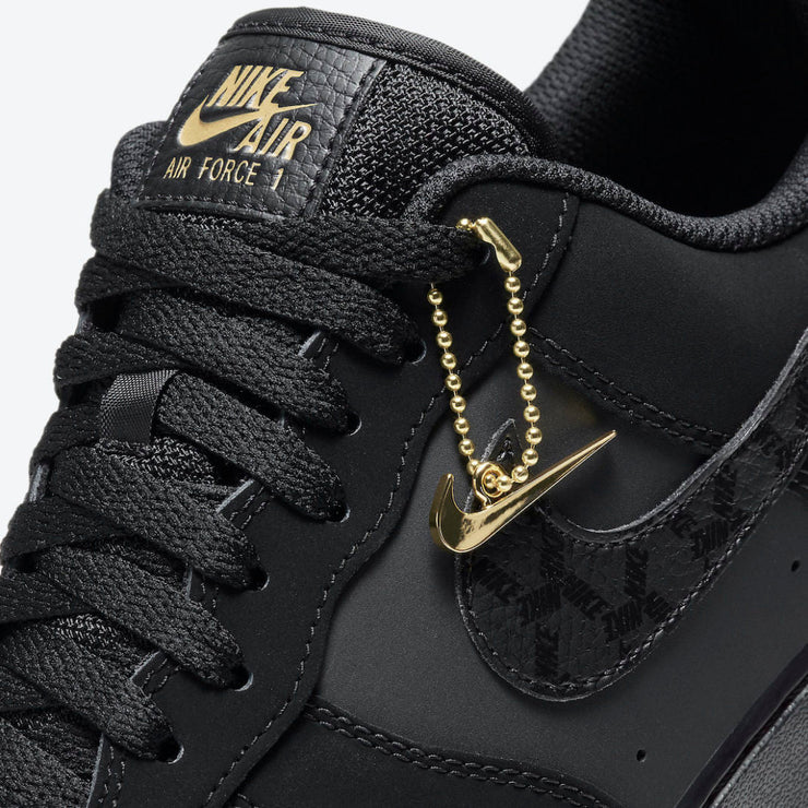 Nike Air Force 1 Black Metallic Gold