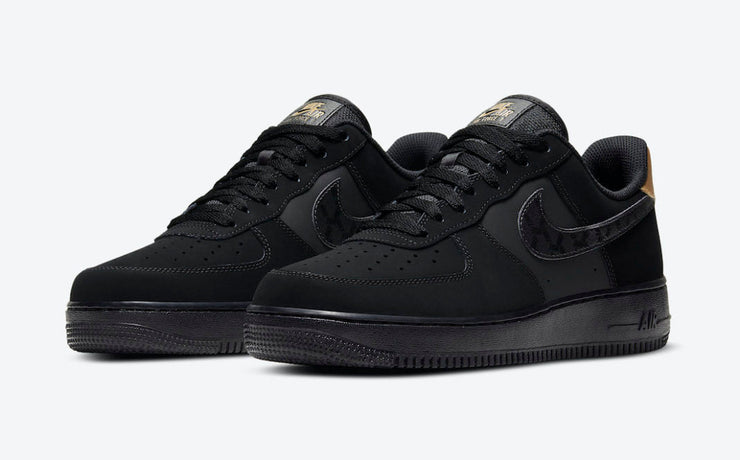 Nike Air Force 1 Black Metallic Gold