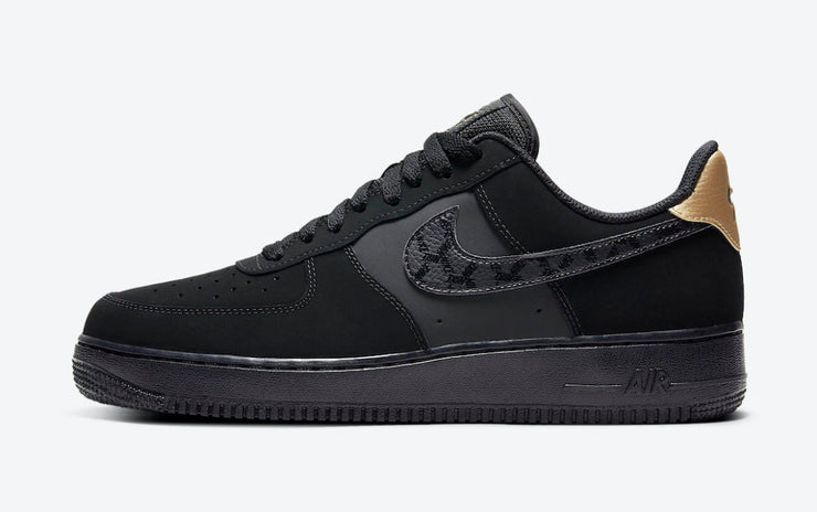 Nike Air Force 1 Black Metallic Gold