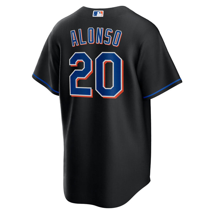 Men’s New York Mets Pete Alonso Alternate Player Jersey – Black