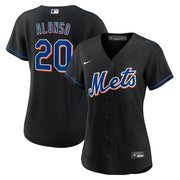 Women’s New York Mets Pete Alonso Alternate Player Jersey – Black