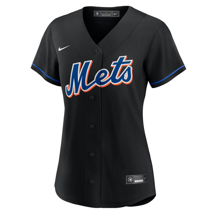 Women’s New York Mets Pete Alonso Alternate Player Jersey – Black